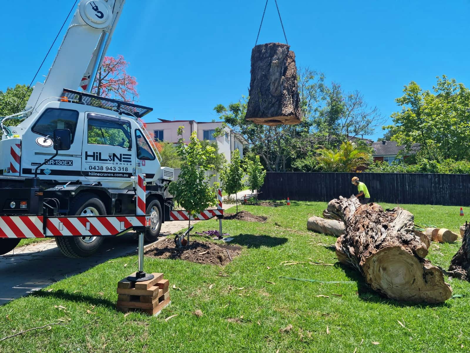 Stump grinding service